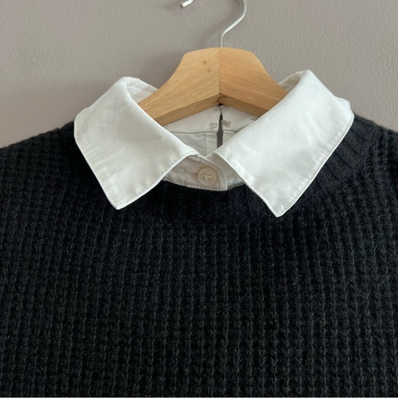 Veronica Beard Mixed Media Sweater Wool Cashmere Waffle Knit Sz M DIY *Holes - Picture 4 of 16